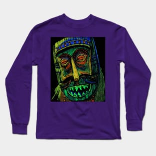 Tiki Mask Long Sleeve T-Shirt